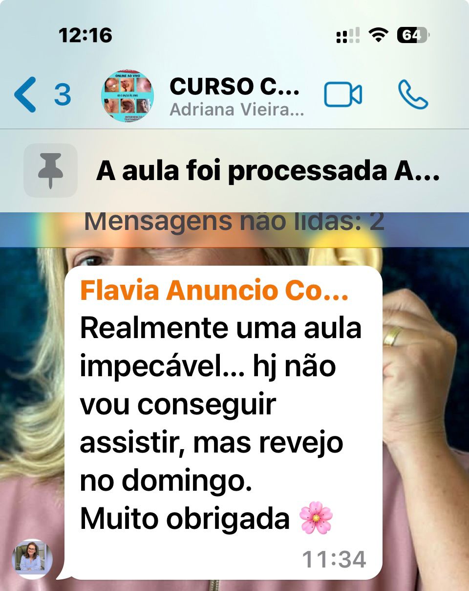 Depoimento de aluna sobre o curso