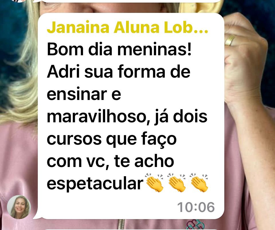 Depoimento de aluna sobre o curso